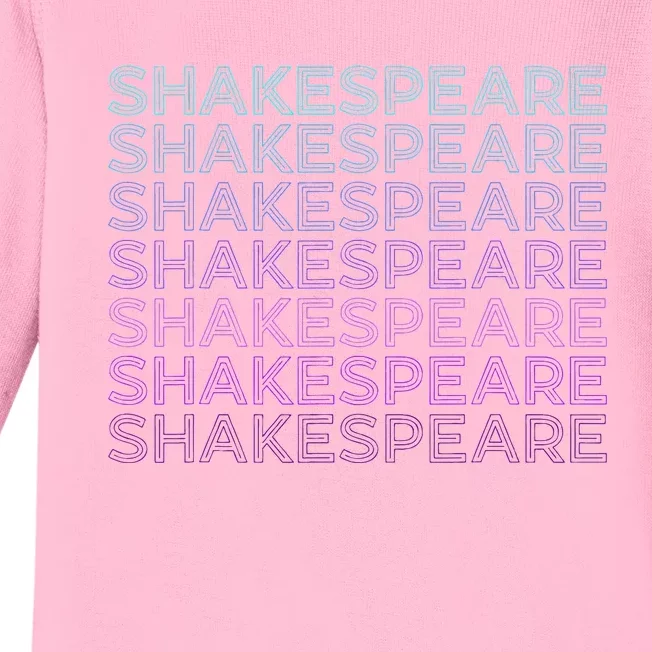 Shakespeare Retro Baby Long Sleeve Bodysuit