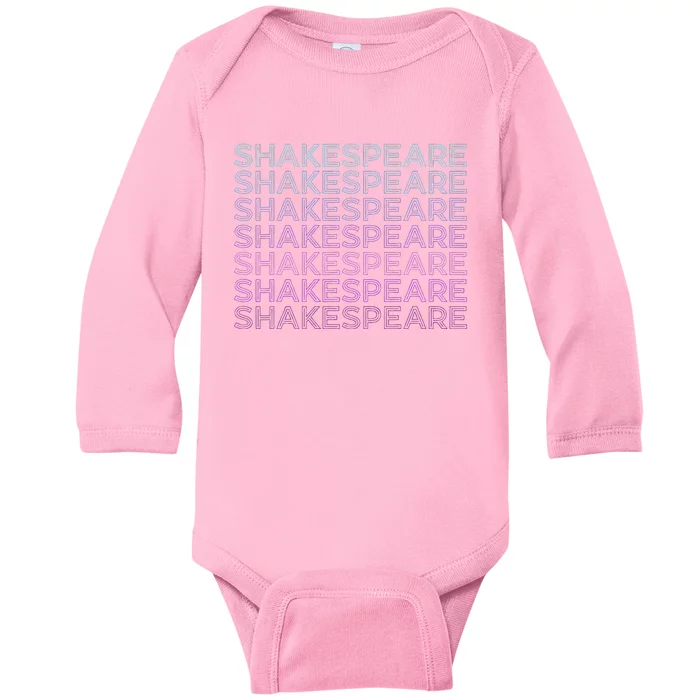 Shakespeare Retro Baby Long Sleeve Bodysuit