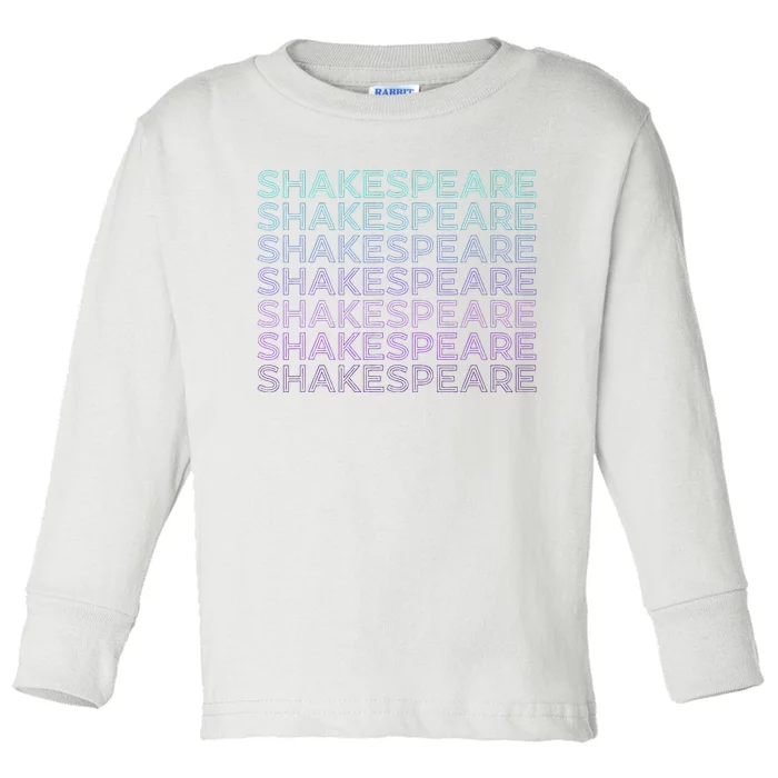 Shakespeare Retro Toddler Long Sleeve Shirt