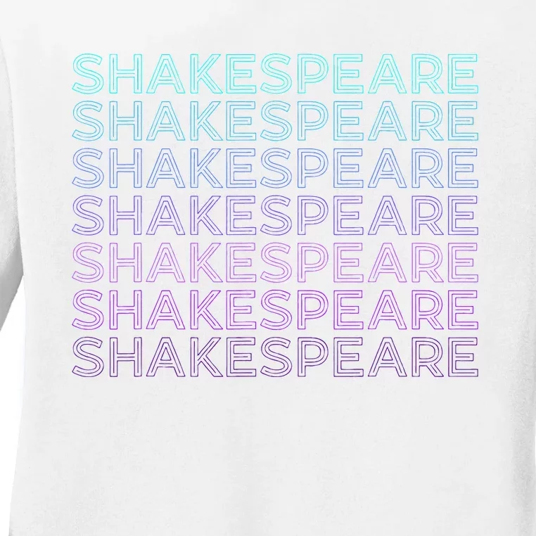 Shakespeare Retro Ladies Long Sleeve Shirt