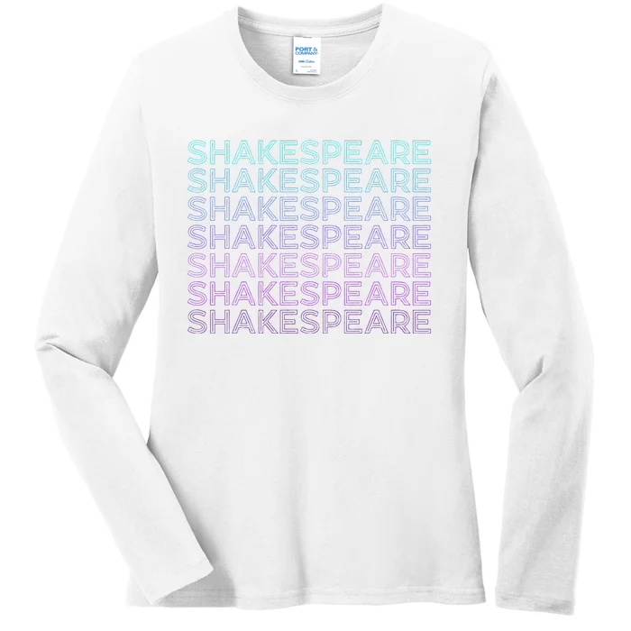 Shakespeare Retro Ladies Long Sleeve Shirt