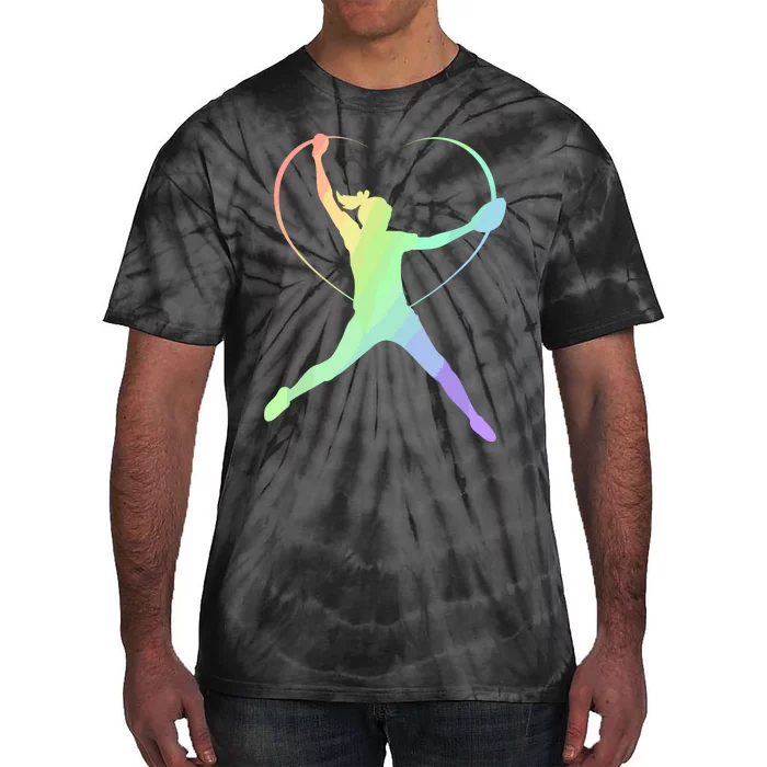 Soft Rainbow Softball Gifts For Teen Girl Pitcher Patterned Tie-Dye T-Shirt