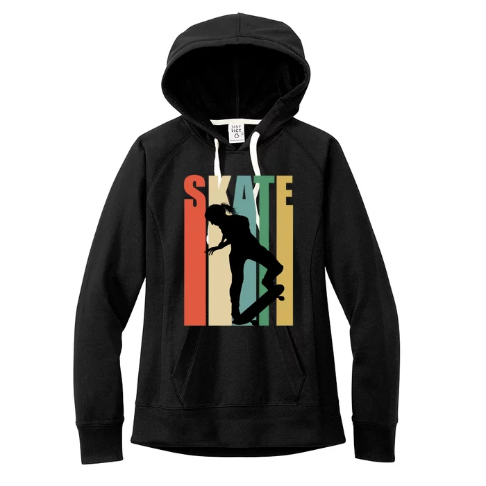 Skateboarding Retro Style Skater Skateboard Great Gift Women's Fleece Hoodie