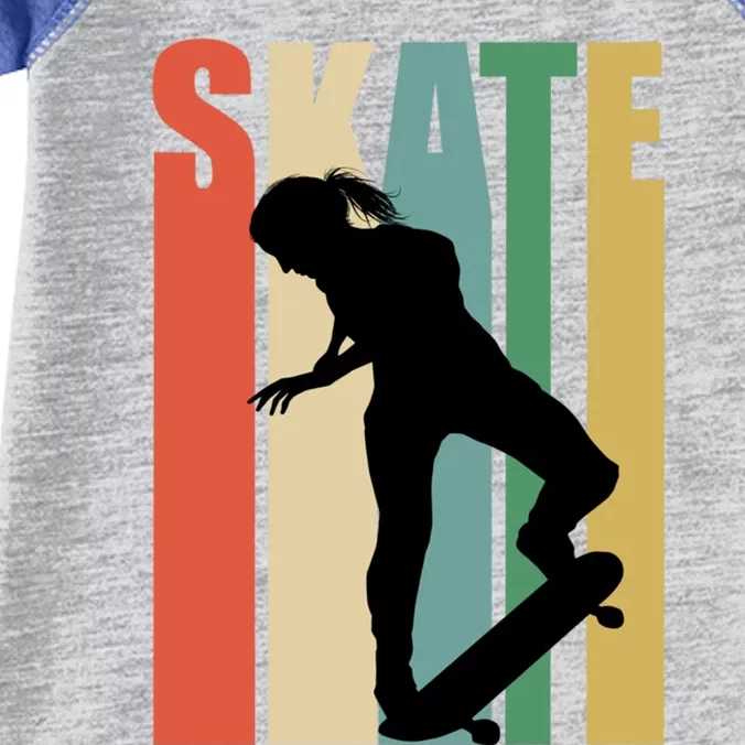 Skateboarding Retro Style Skater Skateboard Great Gift Infant Baby Jersey Bodysuit