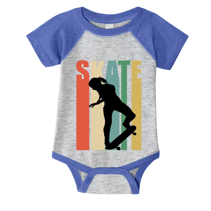 Skateboarding Retro Style Skater Skateboard Great Gift Infant Baby Jersey Bodysuit