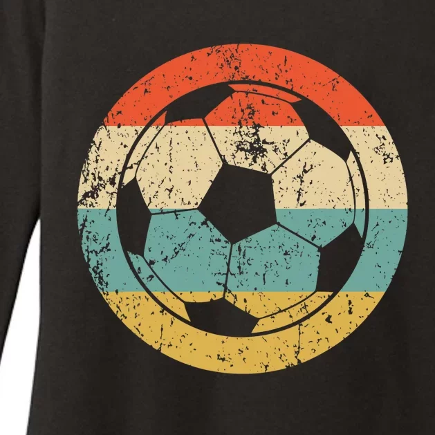 Soccer Retro Soccer Ball Womens CVC Long Sleeve Shirt