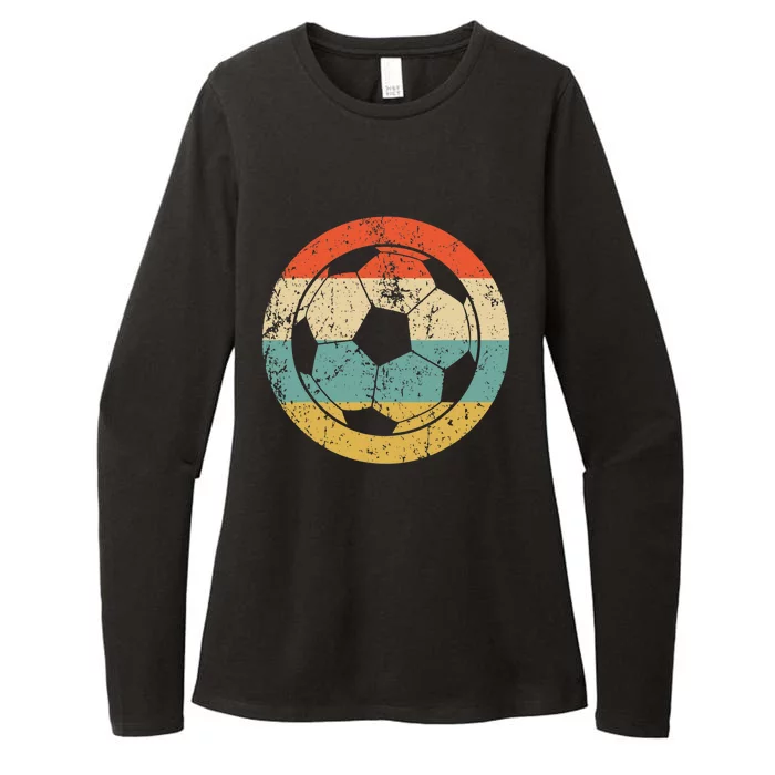 Soccer Retro Soccer Ball Womens CVC Long Sleeve Shirt