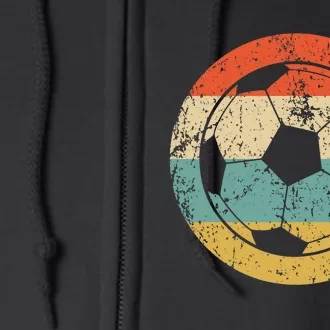 Soccer Retro Soccer Ball Full Zip Hoodie