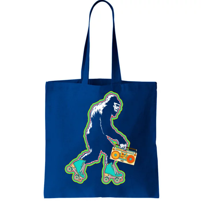 Sasquatch Roller Skater Bigfoot Skate Vintage Roller Skating Gift Tote Bag