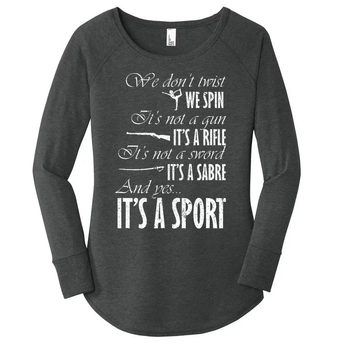 Spin Rifle Sabre ItS A Sport Color Guard Winter Guard Women's Perfect Tri Tunic Long Sleeve Shirt