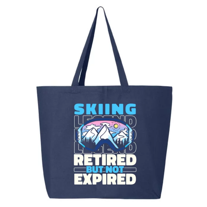 Skiing Retired Ski Cool Gift Winter Sports Skier Gift 25L Jumbo Tote