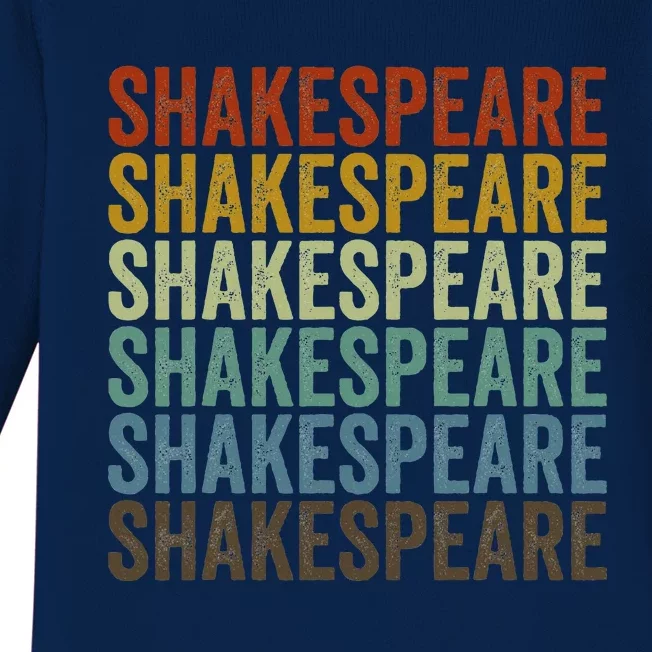 Shakespeare Retro Baby Long Sleeve Bodysuit