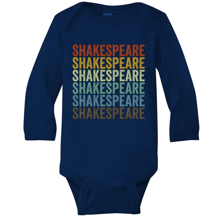 Shakespeare Retro Baby Long Sleeve Bodysuit