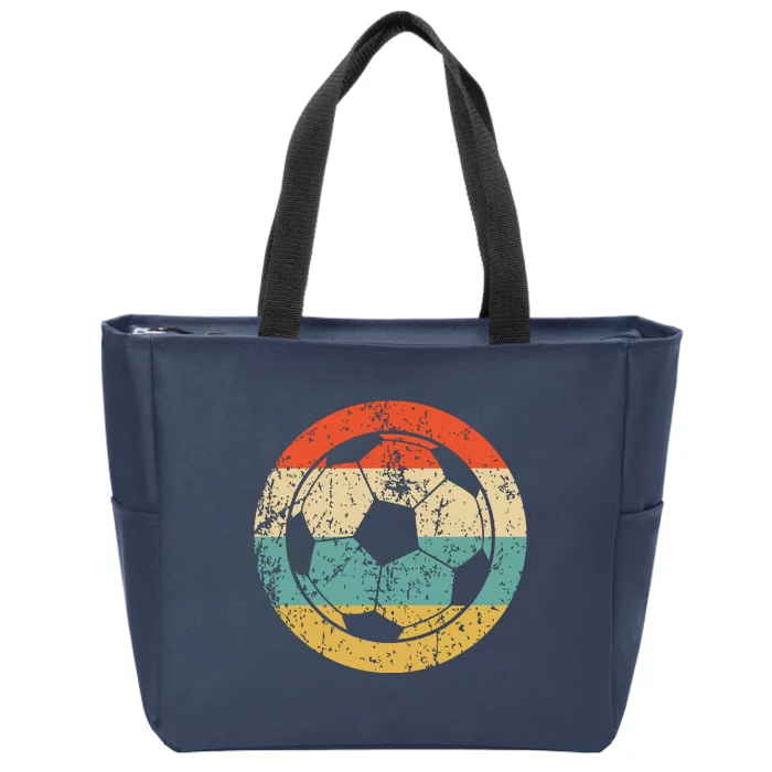 Soccer Retro Soccer Ball Zip Tote Bag