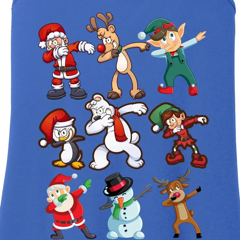 Santa Reindeer Snow Elves And Christmas Crew Gift Ladies Essential Tank