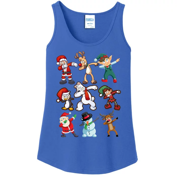 Santa Reindeer Snow Elves And Christmas Crew Gift Ladies Essential Tank