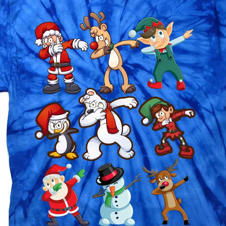 Santa Reindeer Snow Elves And Christmas Crew Gift Tie-Dye T-Shirt