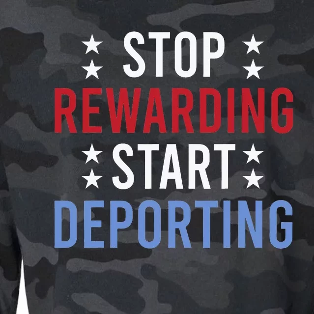 Stop Rewarding Start Deporting Cropped Pullover Crew