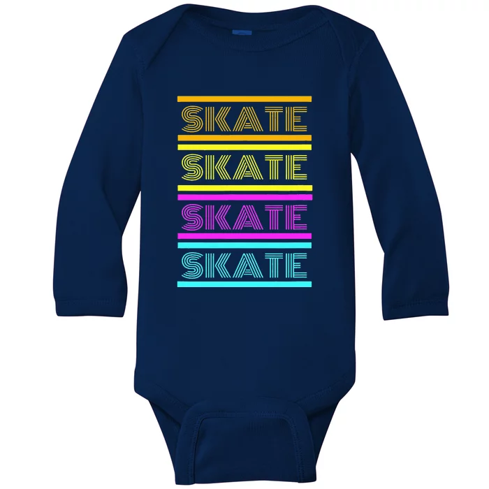 SKATE Roller Skate Baby Long Sleeve Bodysuit