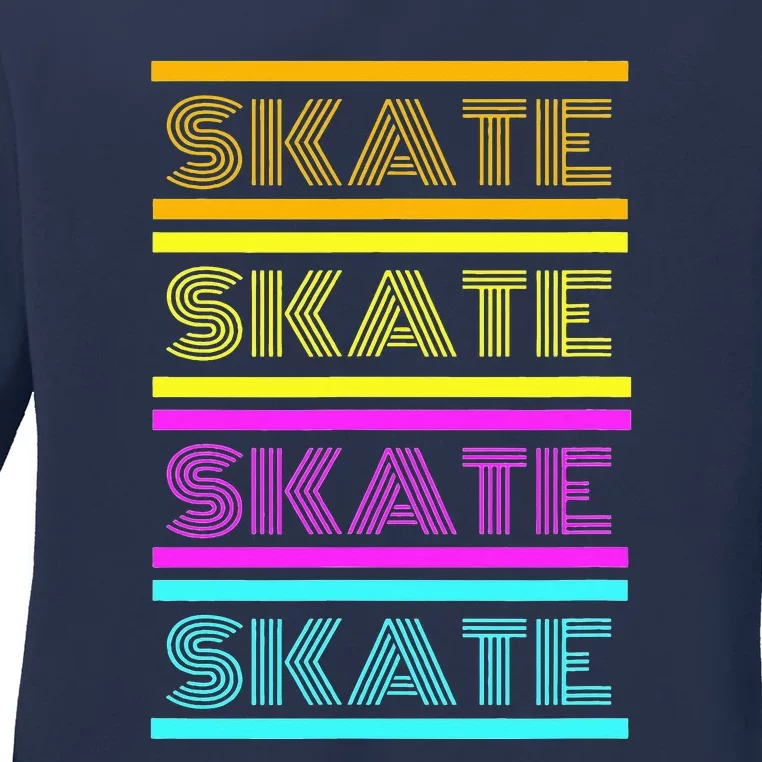 SKATE Roller Skate Ladies Long Sleeve Shirt