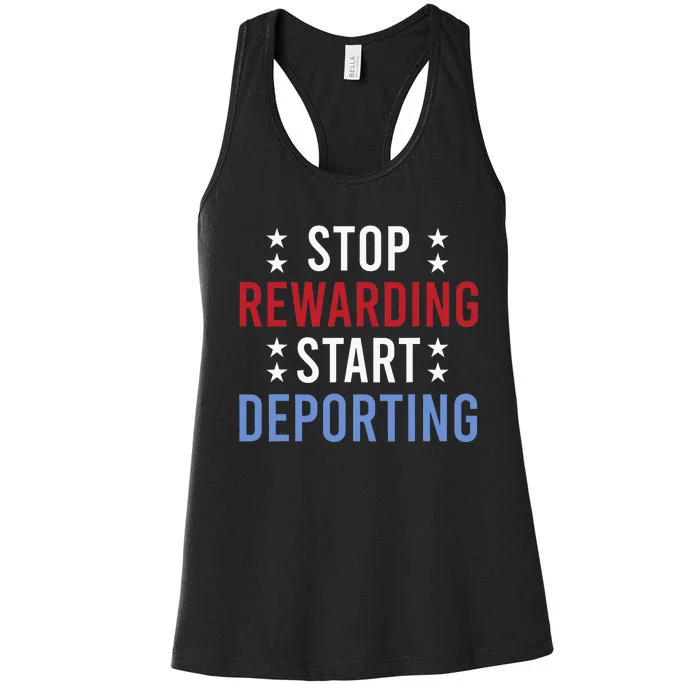 Stop Rewarding Start Deporting Women's Racerback Tank