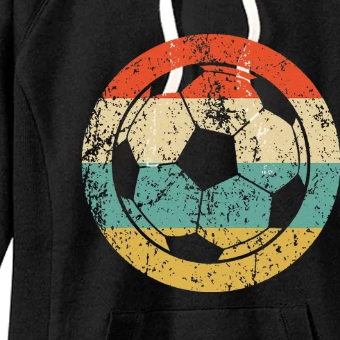 Soccer Retro Soccer Ball Women's Fleece Hoodie