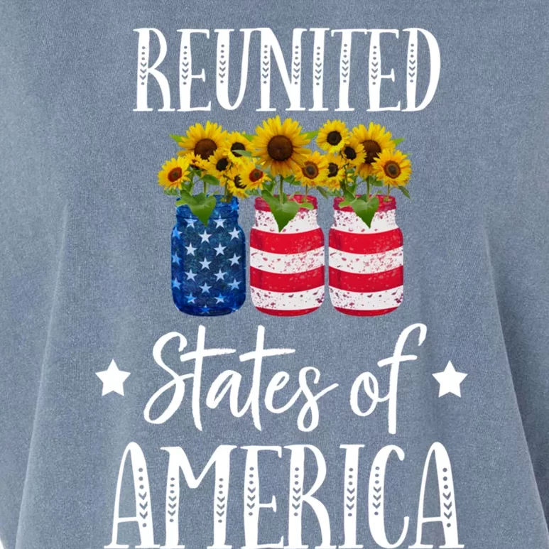 Sunflower Reunited States Of America Gift Garment-Dyed Women's Muscle Tee