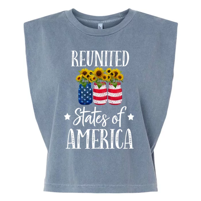 Sunflower Reunited States Of America Gift Garment-Dyed Women's Muscle Tee