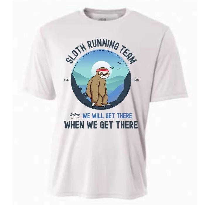 Sloth Running  Sloth Running Team Cooling Performance Crew T-Shirt