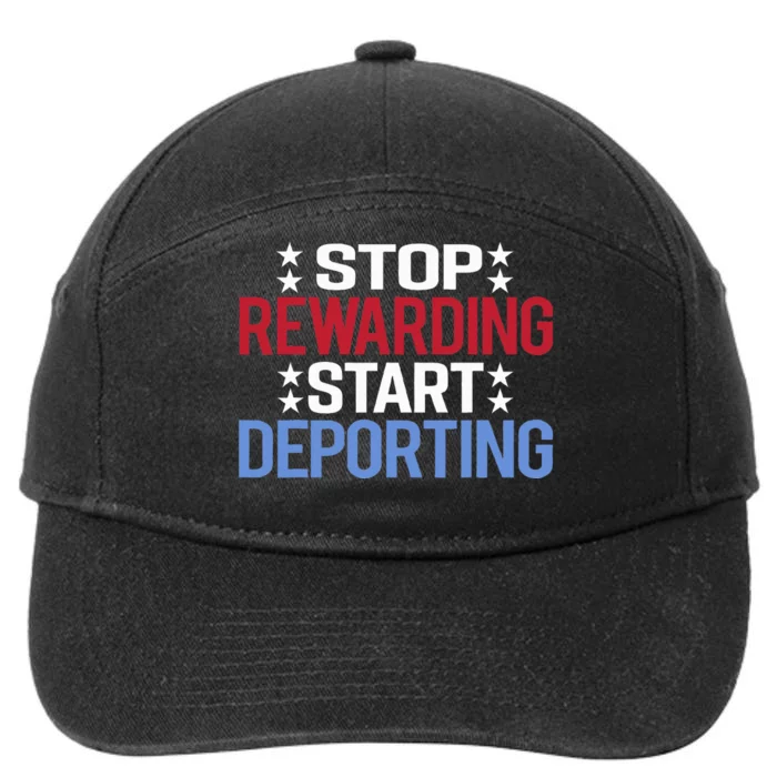 Stop Rewarding Start Deporting 7-Panel Snapback Hat