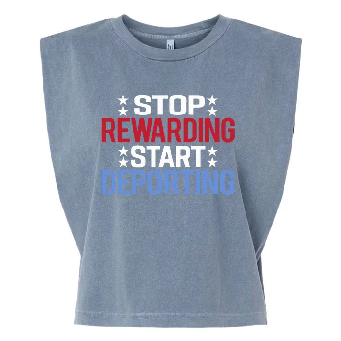 Stop Rewarding Start Deporting Garment-Dyed Women's Muscle Tee