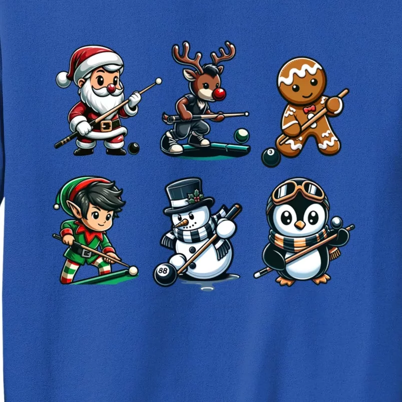 Santa Reindeer Snow Elf Pool Billiard Christmas Cool Gift Tall Sweatshirt