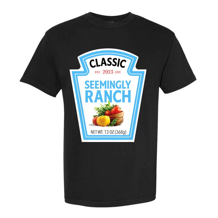 Seemingly Ranch Sauce Dressing Halloween Costume Matching Garment-Dyed Heavyweight T-Shirt