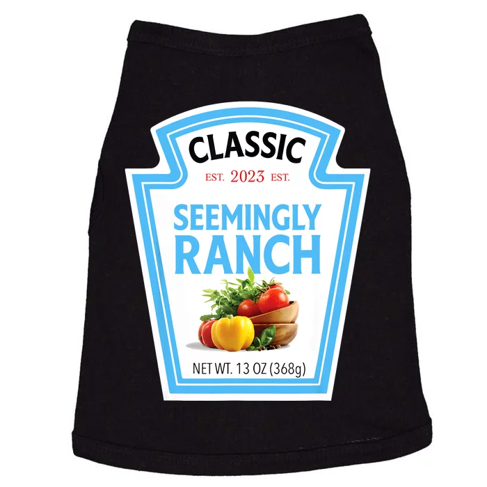 Seemingly Ranch Sauce Dressing Halloween Costume Matching Doggie Tank