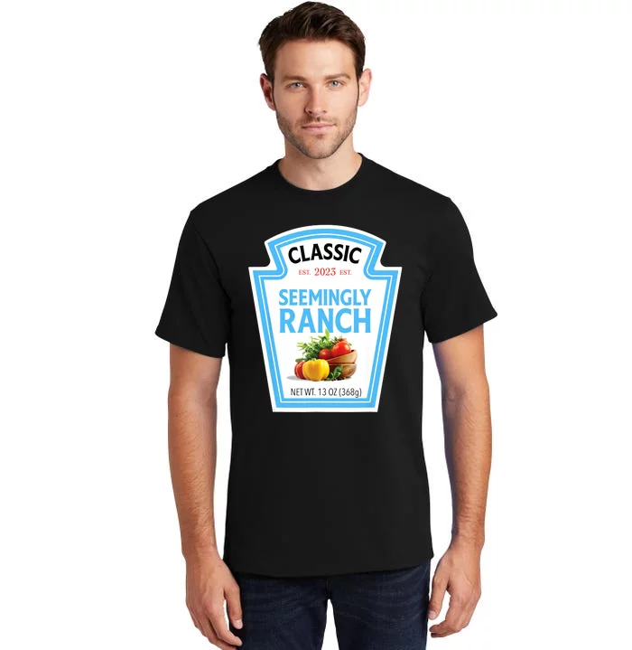 Seemingly Ranch Sauce Dressing Halloween Costume Matching Tall T-Shirt