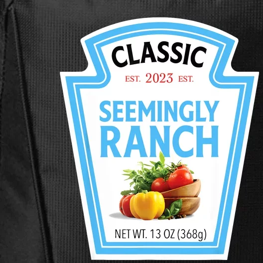 Seemingly Ranch Sauce Dressing Halloween Costume Matching City Backpack