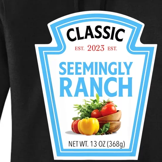 Seemingly Ranch Sauce Dressing Halloween Costume Matching Women's Pullover Hoodie