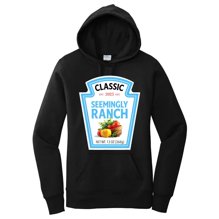 Seemingly Ranch Sauce Dressing Halloween Costume Matching Women's Pullover Hoodie