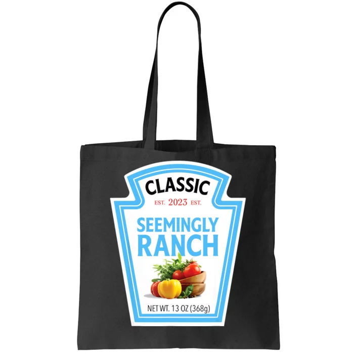 Seemingly Ranch Sauce Dressing Halloween Costume Matching Tote Bag