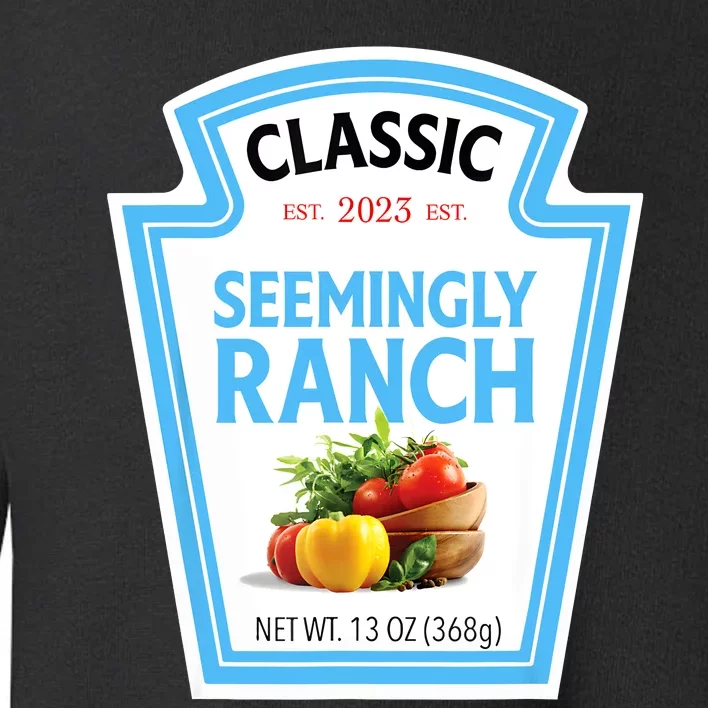 Seemingly Ranch Sauce Dressing Halloween Costume Matching Toddler Sweatshirt