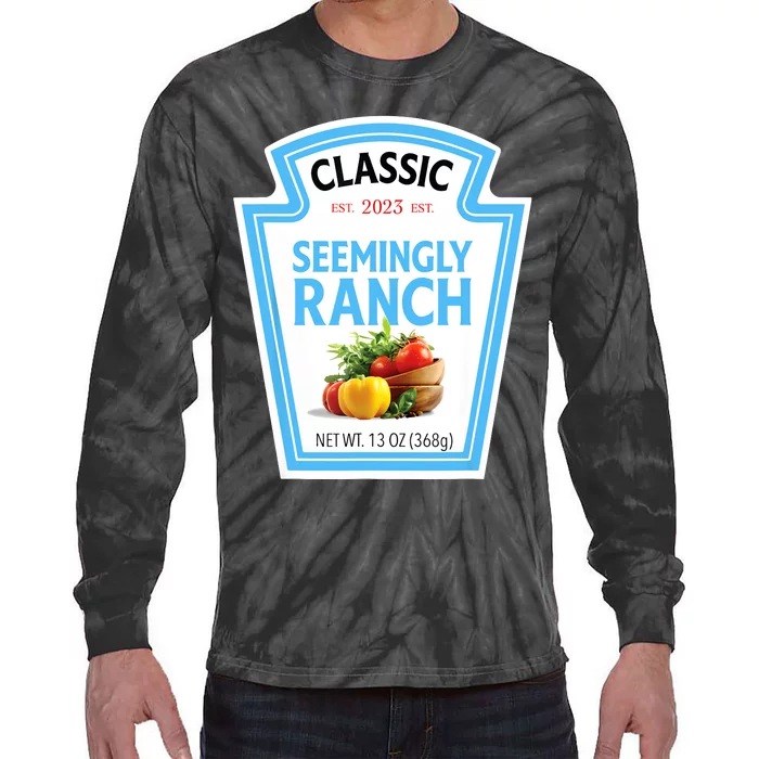 Seemingly Ranch Sauce Dressing Halloween Costume Matching Tie-Dye Long Sleeve Shirt