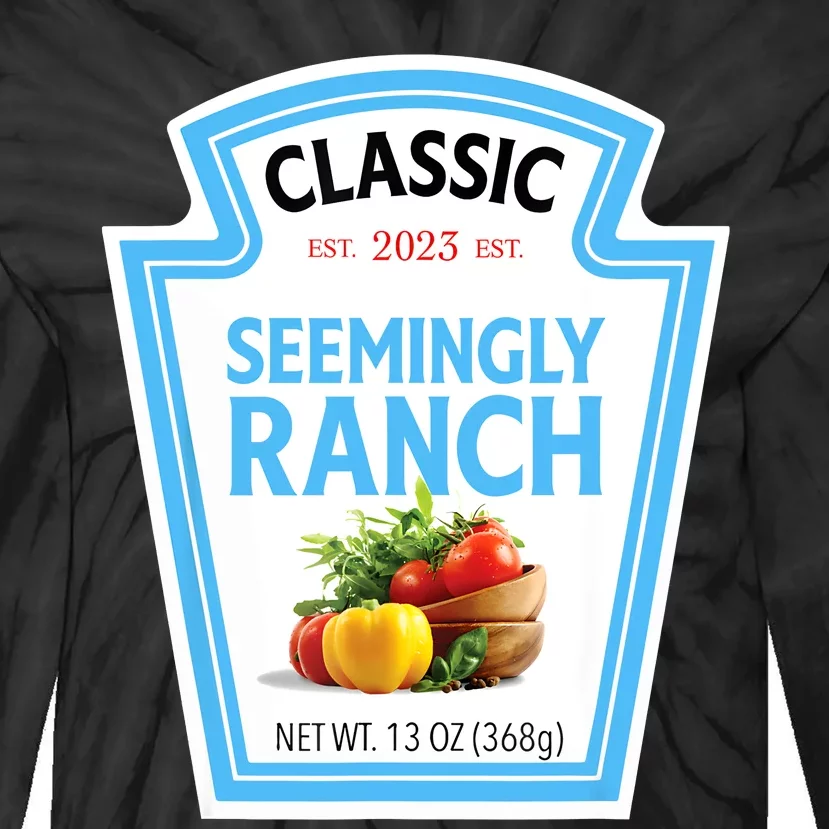 Seemingly Ranch Sauce Dressing Halloween Costume Matching Tie-Dye Long Sleeve Shirt