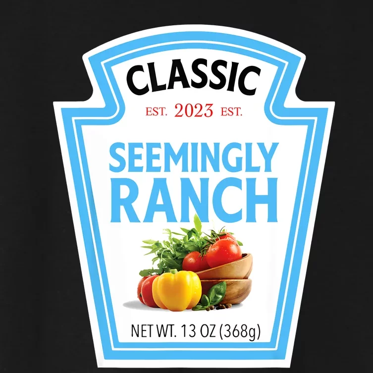 Seemingly Ranch Sauce Dressing Halloween Costume Matching Women's Crop Top Tee