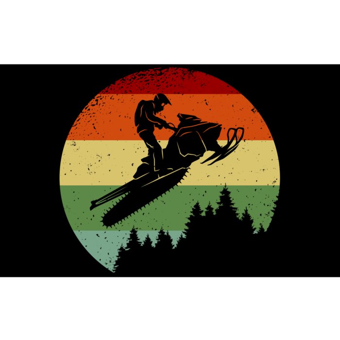 Snowmobile Retro Bumper Sticker