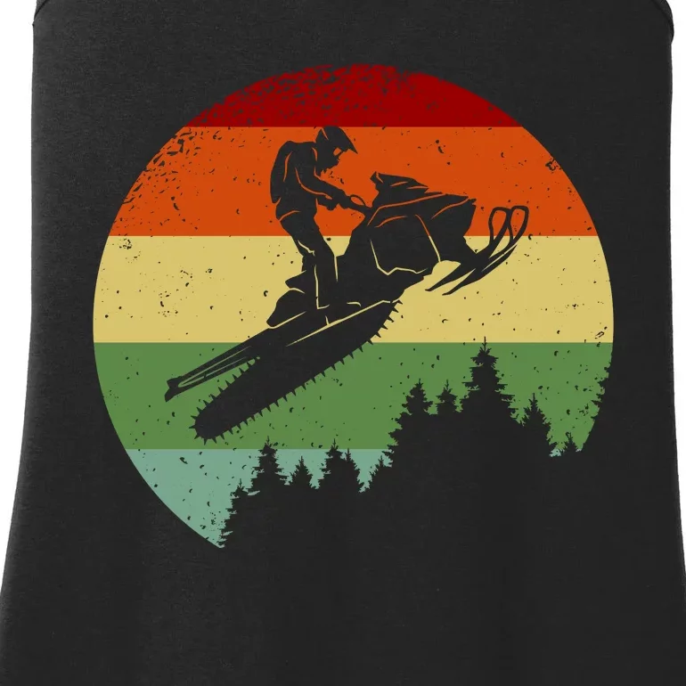 Snowmobile Retro Ladies Essential Tank