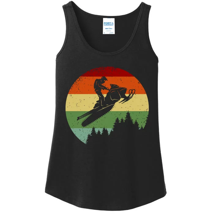 Snowmobile Retro Ladies Essential Tank