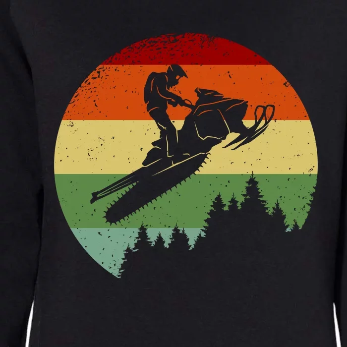 Snowmobile Retro Womens California Wash Sweatshirt