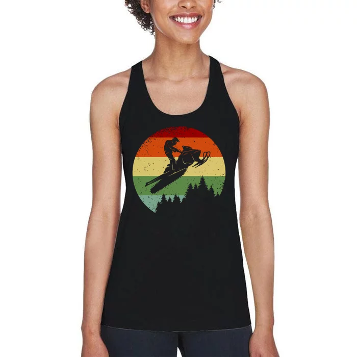 Snowmobile Retro Women's Racerback Tank