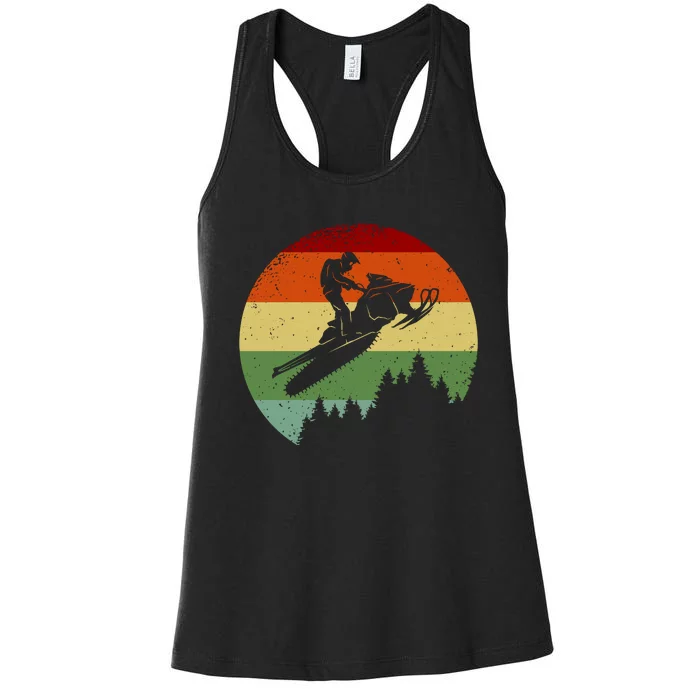 Snowmobile Retro Women's Racerback Tank