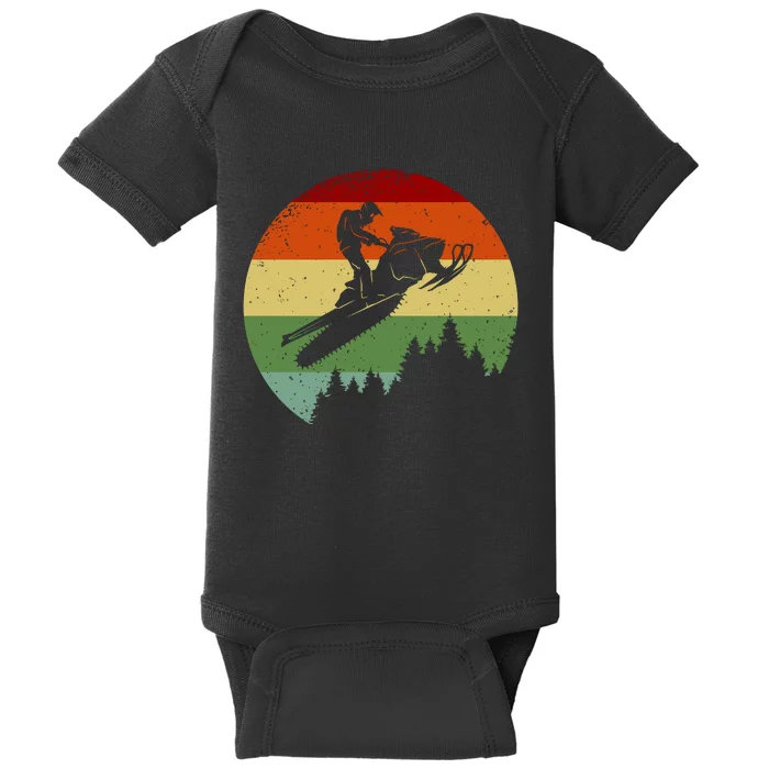 Snowmobile Retro Baby Bodysuit